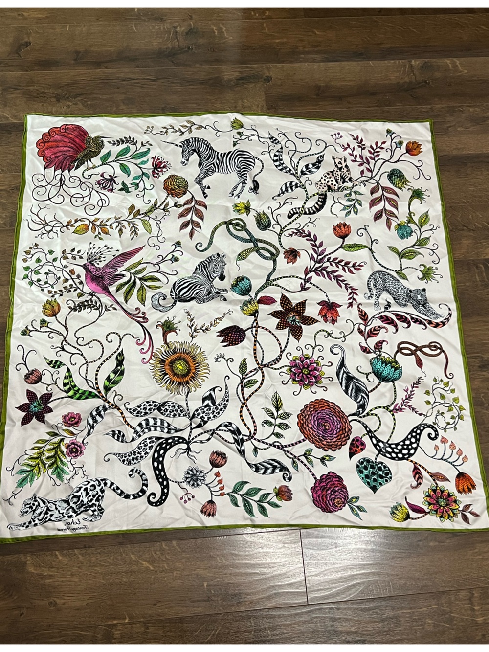 Echo Fantasy Forest Silk Square Scarf - Picture 4 of 6